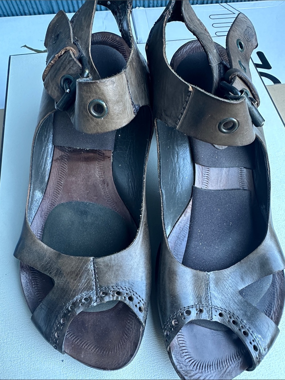 Marsell  Women's Brown Leather Open-Toe Sandals